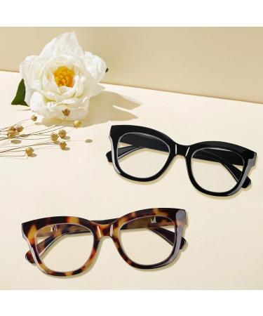 Areyeth Oversized Retro Reading Glasses for Women - Oprah Style Blue Light Blocking Readers (2.50X) - Black & Yellow Tortoise - Buy Online on GoSupps.com