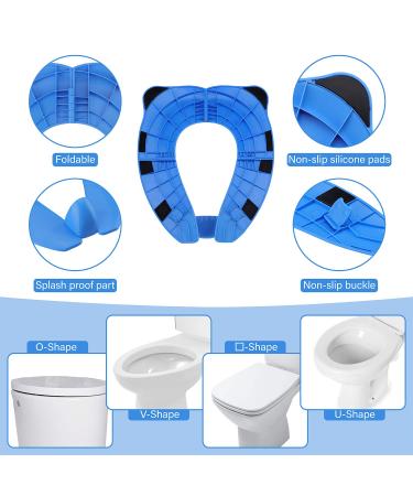 Foldable Portable Potty Seat for Toddlers with Splash Guard - Blue - Buy Online on GoSupps.com