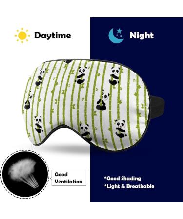 Panda and Bamboo Sleep Mask - Adjustable Eye Cover for Sleeping, Travel, and Napping - Buy Online on GoSupps.com