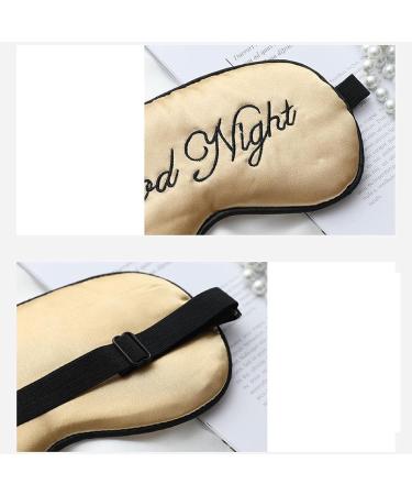 Luxury Silk Sleep Mask - Adjustable Plush Eye Cover for Travel & Relaxation | Golden Eye Shade for Sweet Sleep - Buy Online on GoSupps.com