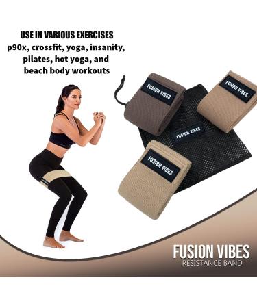 Premium Non-Slip Fabric Resistance Bands for Legs, Butt & Hips - Ideal for Women, Men, Beginners & Yoga Athletes - Strength Training Fitness Equipment - Buy Online on GoSupps.com