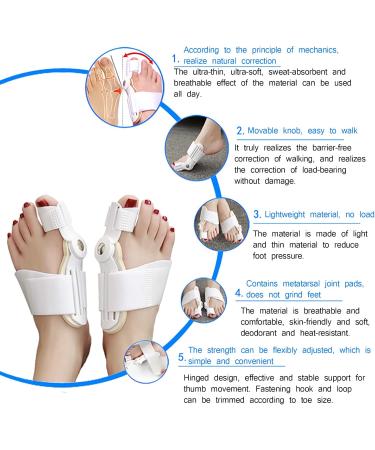Eroolu Bunion Corrector - Adjustable Soft Comfort Orthopedic Toe Straightener for Hallux Valgus & Crooked Toe Relief - Buy Online on GoSupps.com