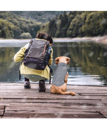 Warm Winter Dog Sweater | Cozy Knitted Turtleneck for Small & Medium Pets | Gray M - Buy Online on GoSupps.com