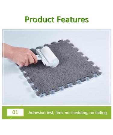 Buy Plush Puzzle Foam Floor Mats - Washable Soft Rugs for Playroom & Exercise - Purple & Light Blue - Buy Online on GoSupps.com