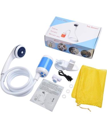 Iron Hammer Portable Electric Camping Shower with Shut Off Valve - Blue - Buy Online on GoSupps.com