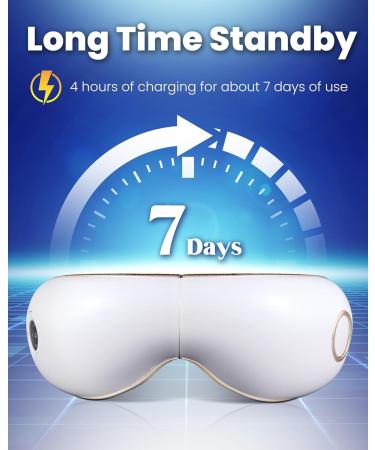 Premium Eye Massager with Heat - 5 Modes for Migraine Relief & Dry Eye Care | Vibration Temple Massager with Music - Perfect Relaxing Gift - Buy Online on GoSupps.com