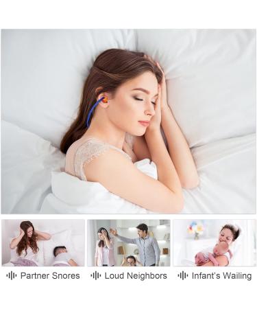 200 Pairs Ear Plugs Reusable Silicone Earplugs with Cord Sleeping Individually Wrapped Hearing Protection Noise Cancelling Earplugs for Work Construction Shooting Sports(Blue Orange) - Buy Online on GoSupps.com