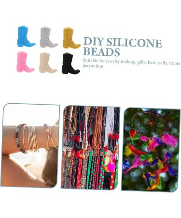 Healvian 18 Pcs DIY Silicone Beads - Necklace Crafts & Teething Toy Charms - Assorted Colors - 3x1.4x1cm - Buy Online on GoSupps.com