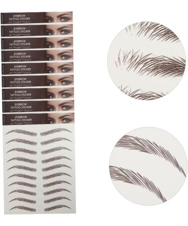 SKISUNO 9 Sheets Waterproof Eyebrow Stickers Natural Eyebrow Stickers Eyebrow Tattoos Stickers Artificial 6d - Buy Online on GoSupps.com