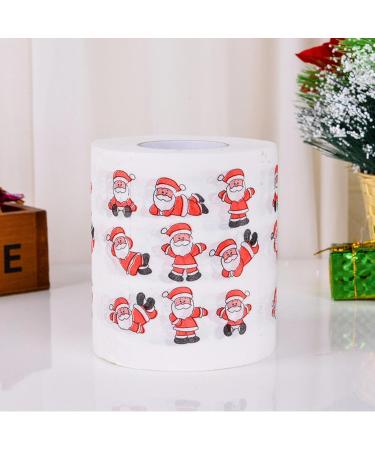 Merry Christmas Toilet Paper - 2/5 Rolls Christmas Toilet Paper Roll Santa Holiday Toilet Paper Fun Tissue Napkin Prank Novelty Colored Toilet Paper Santa Printed Paper Towels Gift - Buy Online on GoSupps.com