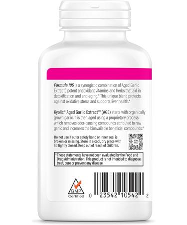 Kyolic Aged Garlic Extract Formula 105 Detox & Anti-Aging* 200 Capsules 200 Count (Pack of 1) - Buy Online on GoSupps.com