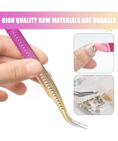 Double End Nails Tweezers For Nails Straight Curved Tip Tweezers Eyelashes Tweezers Precisions Craft Tweezers - Buy Online on GoSupps.com