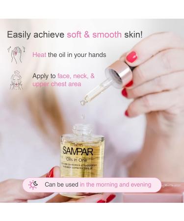 Sampar Facial Oil Hydration Corrector - Hyaluronic Acid Serum for Dry Skin Anti-Aging Moisturizer Vitamin-Rich Face Oil - 1 oz - Buy Online on GoSupps.com