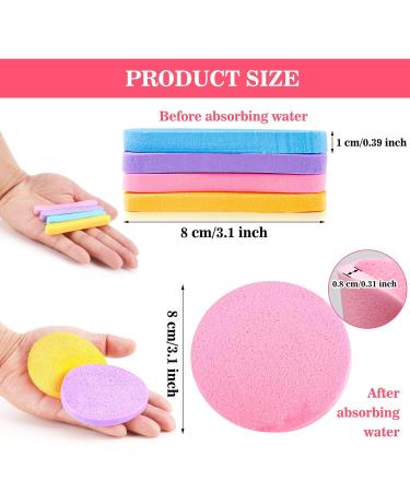 48 Compressed Face Sponges - Reusable Beauty Spa Cleaning Sponges for Makeup Removal & Facial Care - Buy Online on GoSupps.com