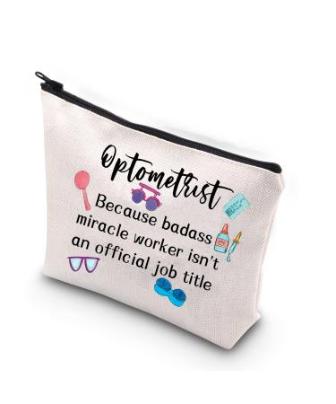 Mnigiu Optometry Make-up bag ophthalmologist vision gift ophthalmologist inspiring zip pocket bag for optometry