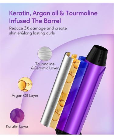 1 Inch Barrel Travel Curling Iron - Dual Voltage Ceramic Mini Hair Curler with Keratin & Argan Oil | Travel Size with Storage Bag - Buy Online on GoSupps.com