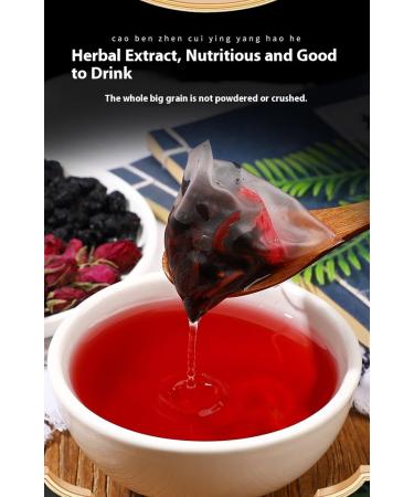 Slimming Tea Bags Mulberry Rose Triple Combination of Dried Flowers Summer Sweet and Sour Fruit Tea Beauty and Nourishing Moisturizing and Degreasing Throat 20 Bags - Buy Online on GoSupps.com