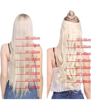 8Pcs Clip in Hair Extensions Synthetic Curly Wavy Hair Pieces - 17 Inch #Bleach Blond - Buy Online on GoSupps.com