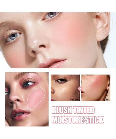 Moisturizing Makeup Blusher Stick Long-lasting Face Cream Blusher Solid Moisturizing Stick Blusher Balm | Cheeks Blusher Creamy Makeup Cheeks Blusher Beauty Blusher for Face Fanelod Pink - Buy Online on GoSupps.com