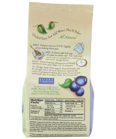 Sticky Fingers Wild Blueberry Scone Mix - 15 oz (Pack of 3) | Delicious Easy Baking - Buy Online on GoSupps.com