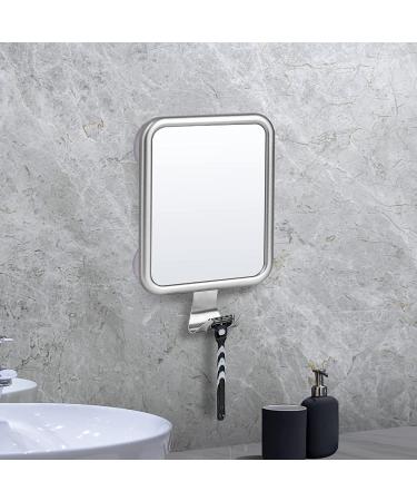 Fogless Shower Mirror for Shaving - Wall Mounted, Suction Cup, Stainless Steel Frame | MGLIMZ - Buy Online on GoSupps.com