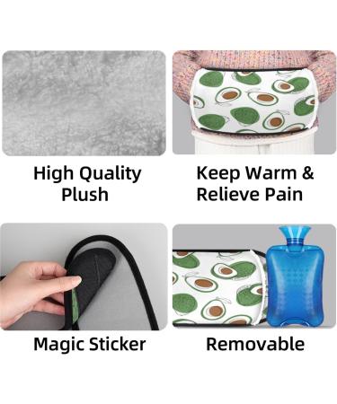 Heat Bottle with Plant Motif - Avocado Texture Soft Waist Cover Ideal for Hands Shoulders Legs Back & Neck | Perfect Warm Water Bag - International Shipping Available - Buy Online on GoSupps.com