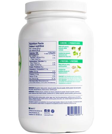 LEANFIT PLANT-BASED PROTEIN & GREENS Natural Vanilla 20g Plant Protein + 4 Leafy Greens Per Serving Vegan Gluten-Free Soy-Free No Sugar - 46 Servings 1.2kg Tub Vanilla 1.2kg - Buy Online on GoSupps.com