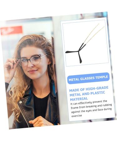 Iwowhero Universal Glasses Repair Kit - Slippery Arm & Leg Tips for Black Glasses | Durable Metal 14.00x0.50.40cm - Buy Online on GoSupps.com