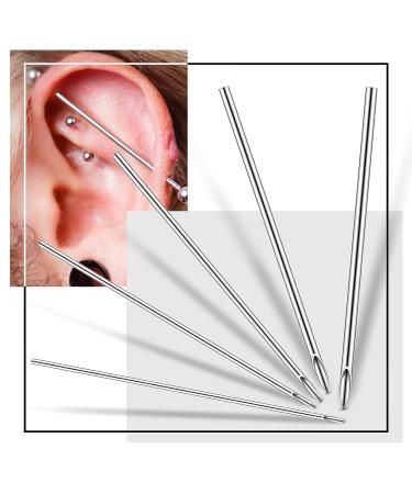 100pc Body Piercing Hollow Needles & Stainless Steel Forceps Set | Mixed Sizes 12G-20G Ear Tongue Belly Piercing Tools - Buy Online on GoSupps.com