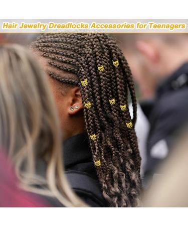 Cipszoely 50 Pieces Gold Hair Cuffs Girls Gold Hair Accessories Aluminum Dread Locks Anti-Rust Plating Braid Accessories Hair Jewelry Rings Clips Dreadlocks Accessories for Hiphop Fans - Buy Online on GoSupps.com
