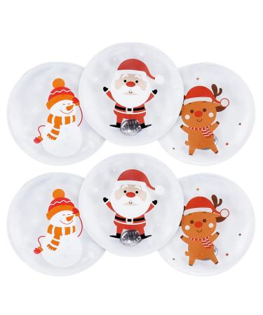 Anstore 6X Pocket Warmers Reusable Christmas Hand Warmers for Children (Santa Claus/Snowman/Reindeer)