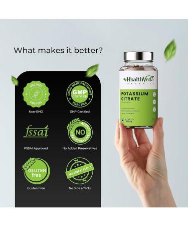 Potassium Citrate 800 Mg I 60 Veg Tablets I Support Nerve Joint & Bone Health I Helps Manage Electrolyte | for Both Men & Women - Buy Online on GoSupps.com