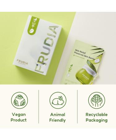 FRUDIA WELCOS Avocado Relief Mask | Calming Korean Face Mask with Avocado Extract & Centella Asiatica | Pack of 10 for Soothing Skin Care - Buy Online on GoSupps.com