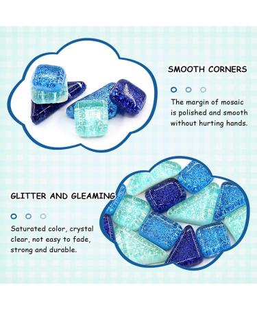 Swpeet 1Ib Mixed Glass Mosaic Tiles for Crafts - Colorful Patterns (Mosaic Tiles E) - Buy Online on GoSupps.com