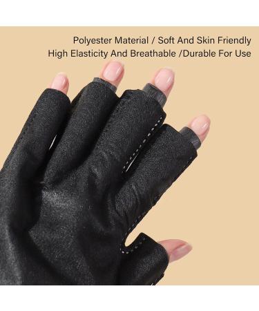 Gel Nail Lamp Protective Gloves with Anti-Blackening Band to Prevent Hands from Darkening Fingerless for Drying Nails  - Buy Online on GoSupps.com