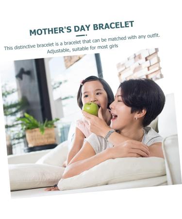 CALLARON 2 Pcs Mother's Day Bracelet Sterling Silver Chains for Women Sterling Silver Necklace Trendy Bracelets for Women Fashion for Women Birthday Gift Jewelry Miss Stainless Steel Grace 21.5X2CM Silver - Buy Online on GoSupps.com