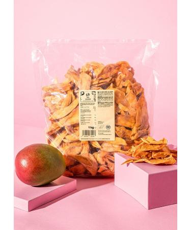 Koro Organic Dried Mango Strips - 1kg - 100% Natural No Added Sugar Sulfur or Preservatives - Premium Quality Dried Fruits - Buy Online on GoSupps.com