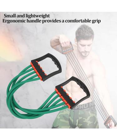 Chest Expander 5 Ropes Resistance Adjustable Arm Strength Trainer Resistance Exercise System for Home Fitness Muscle Training Body Building - Buy Online on GoSupps.com