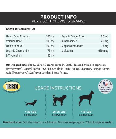 PetHonesty Calming Chews for Dogs & Cats - Stress & Anxiety Relief with Hemp - Duck Flavored - Promotes Relaxation & Behavioral Support - Buy Online on GoSupps.com