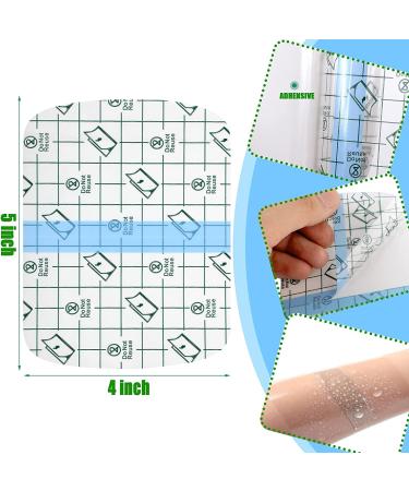 50 Pieces Transparent Waterproof Adhesive Bandages 4x5.1 Inch - Showerproof Protection for Large Wound Dressings - Pack of 50 - Buy Online on GoSupps.com