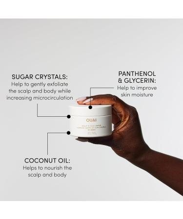 OUAI St. Barts Scalp & Body Scrub Bundle - Foaming Coconut Oil Sugar Scrub & Gentle Scalp Exfoliator Cleanses, Removes Buildup & Moisturizes Skin - Sulfate Free Body Care (2 Count, 3.4 Oz/8.8 Oz) - Buy Online on GoSupps.com