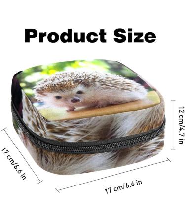 Buy Cute Hedgehog Menstrual Pad Bag with Zipper | Stylish Tampon Pouch for Women & Girls | International Shipping Available - Buy Online on GoSupps.com