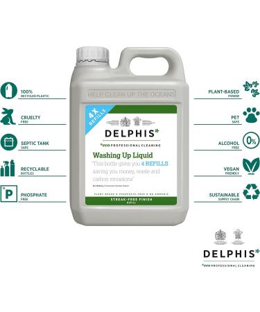 Delphis Eco 2L Washing Up Liquid Refill | Natural & Eco-Friendly Bulk Buy | Unscented 2 Litre Eco-Friendly Dish Soap - Buy Online on GoSupps.com