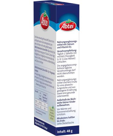 Abbey of Bone Calcium 600 + D3 - High Dose Dietary Supplement for Healthy Bones | Gluten-Free Lactose-Free Vegetarian - 28 Film-Coated Tablets - Buy Online on GoSupps.com