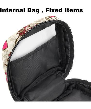 Retro Paris Eiffel Tower Menstrual Bag - Portable Sanitary Napkin & Cup Storage for Teens & Women - Buy Online on GoSupps.com