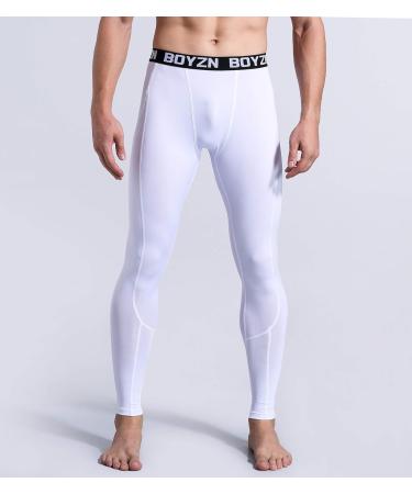 Holure Men's 2 Pack Compression Pants | Base Layer Sports Leggings | Fitness Tights for Running | Black & White - Buy Online on GoSupps.com