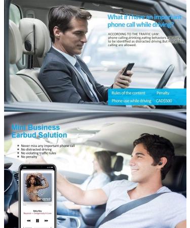 LEZII Single Bluetooth Earbud Mini Wireless Headset with Mic and Magnetic USB Charging - Waterproof Sport Earpiece for Samsung iPhone - Ideal for Car, Business Use - Buy Online on GoSupps.com