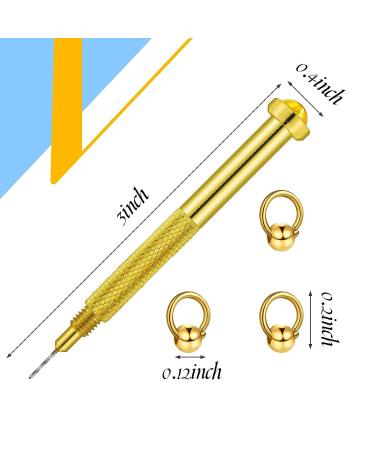 Dangle Nail Piercing Charms Set - 61 Pieces for Nail Art with Hand Drill and Beaded Rings - Acrylic, Gels and Decorations - Gold & Silver - Buy Online on GoSupps.com