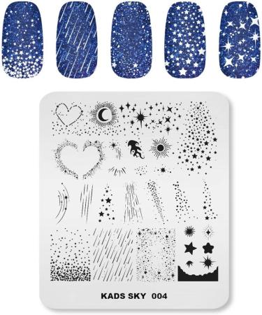 KADS Nail Art Stamping Plates Set Image Template Stencils Meteor Pattern with Stamping Plates Holder Case Organizer (SK004) - Buy Online on GoSupps.com