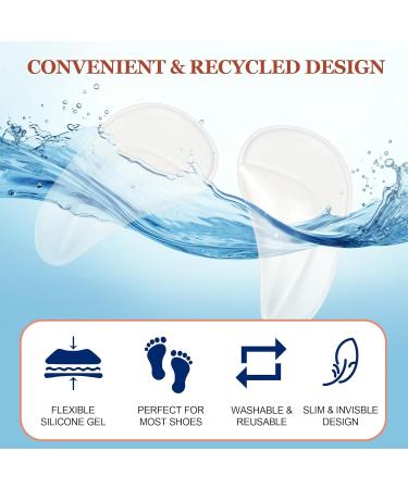 Arch Support Insoles for Flat Feet - 6 Pairs Gel Cushions for Plantar Fasciitis | Adhesive Reusable & Pain Relief | Unisex Sizes - 2 Clear 2 Beige 2 Black - Buy Online on GoSupps.com